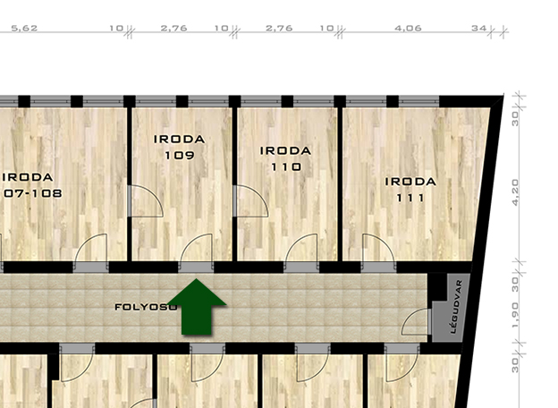 109. iroda alaprajz vagy kép