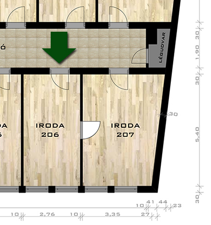 206. iroda alaprajz vagy kép