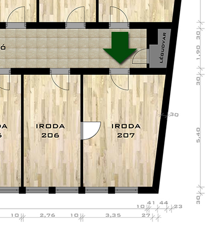 207. iroda alaprajz vagy kép